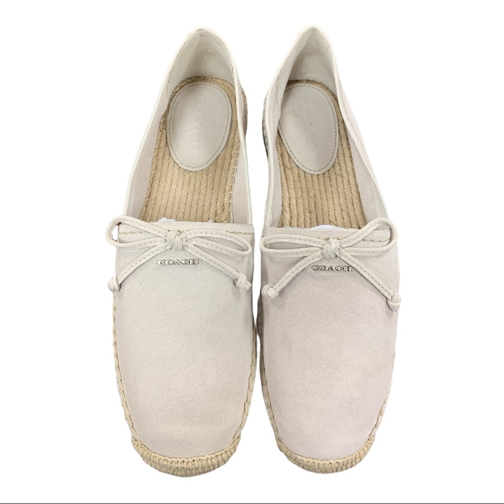 BRAND NEW COACH RAE ESPADRILLE CREAM  SUEDE SZ 10